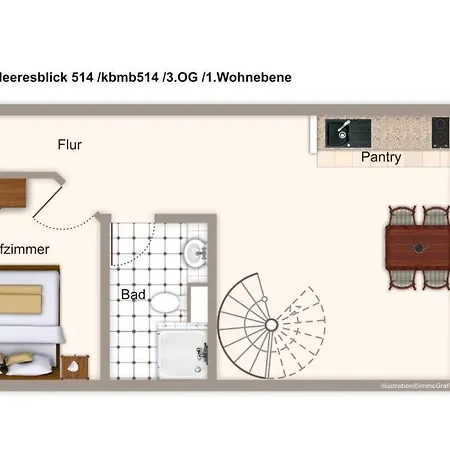 公寓 Meeresblick Meeresblick 514 *